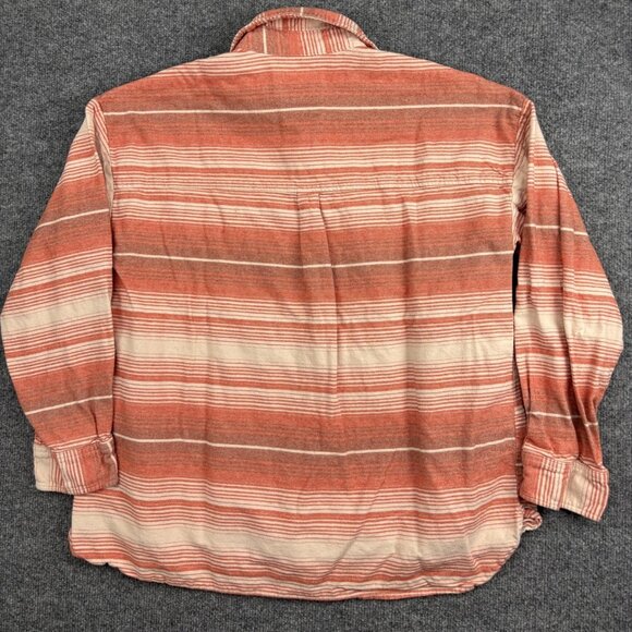 Rip Curl Shirt Mens Small Red White Stripe Button Front Cotton Casual 01YWSH - Picture 7 of 7